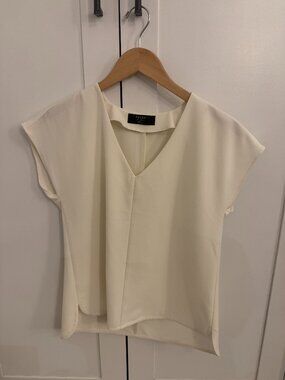 cream v-neck Brass blouse